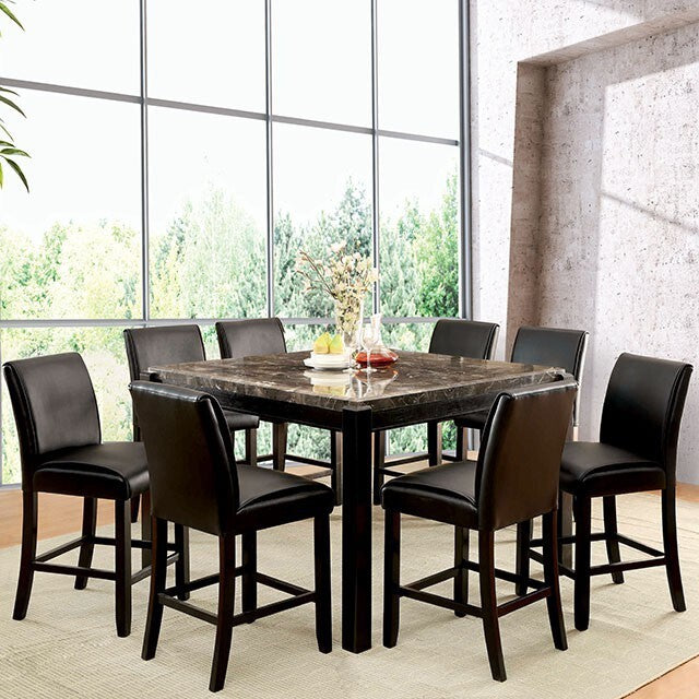 Furniture of America Square Gladstone Counter Height Dining Table CM3823BK-PT IMAGE 1