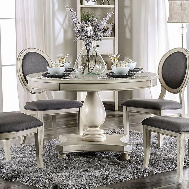  Furniture of America Kathryn CM3872WH-RT-TABLE Round Dining Table IMAGE 1