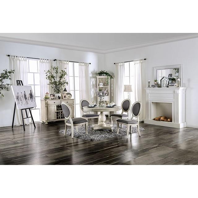 Furniture of America Kathryn CM3872WH-RT-TABLE Round Dining Table IMAGE 2