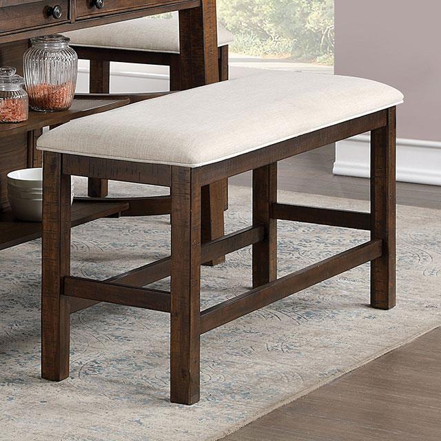 Furniture of America Fredonia CM3902PBN Counter Ht. Bench IMAGE 1
