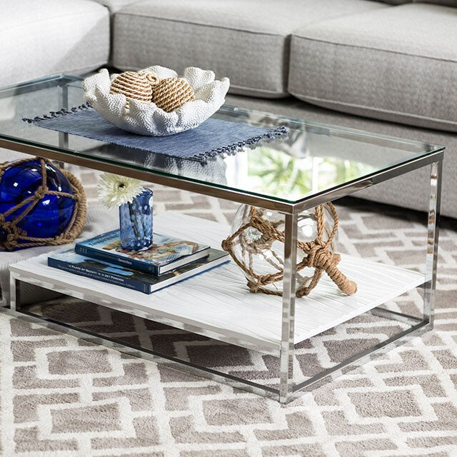  Furniture of America Vendi Coffee Table CM4231WH-C IMAGE 1