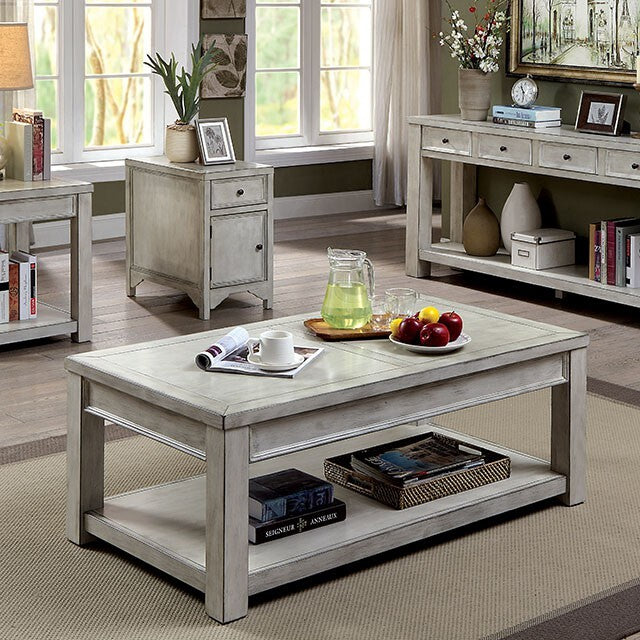  Furniture of America Meadow Coffee Table CM4327WH-C IMAGE 1
