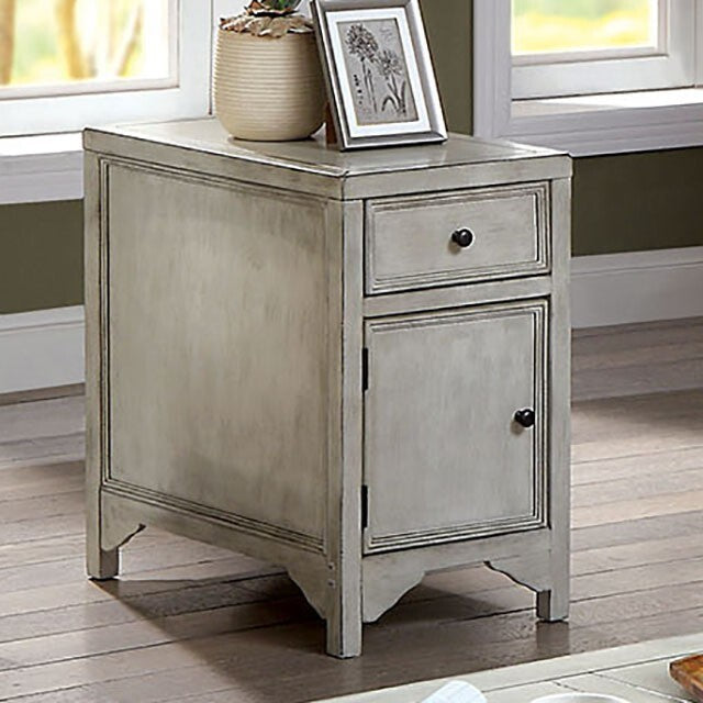  Furniture of America Meadow End Table CM4327WH-T IMAGE 2