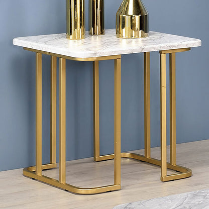  Furniture of America Calista End Table CM4564WH-E IMAGE 1