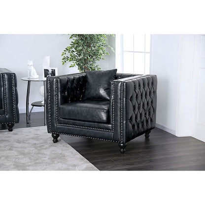 Furniture of America Sabini Stationary Leather Chair CM6009-CH IMAGE 1