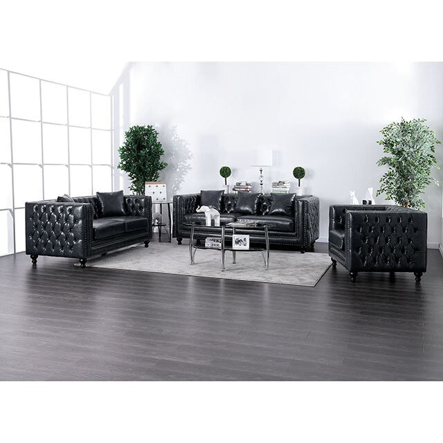  Furniture of America Sabini Stationary Leather Chair CM6009-CH IMAGE 2