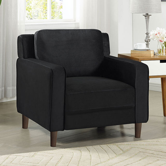  Furniture of America Brandi Stationary Fabric Chair CM6064BK-CH IMAGE 1