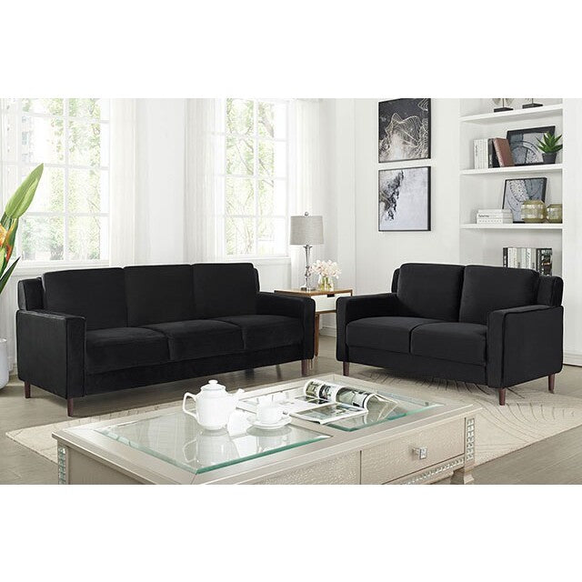  Furniture of America Brandi Stationary Fabric Loveseat CM6064BK-LV IMAGE 3