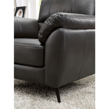  Furniture of America Clarke Stationary Leather Look Chair CM6067GY-CH IMAGE 4