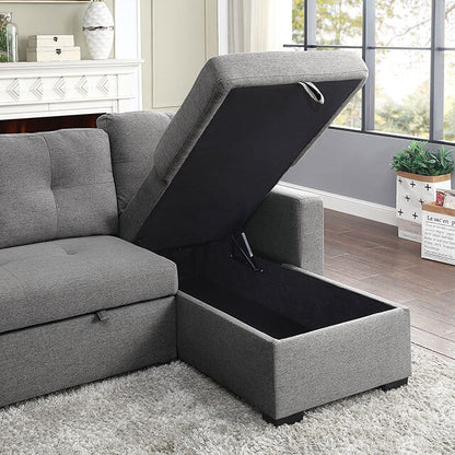  Furniture of America Polly Fabric Sectional CM6068GY-SECT IMAGE 3