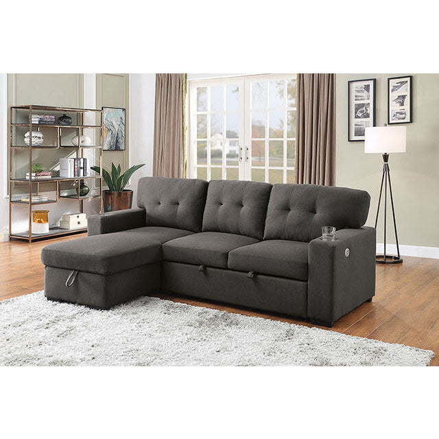  Furniture of America Sammy Fabric Sectional CM6069DG-SECT IMAGE 2