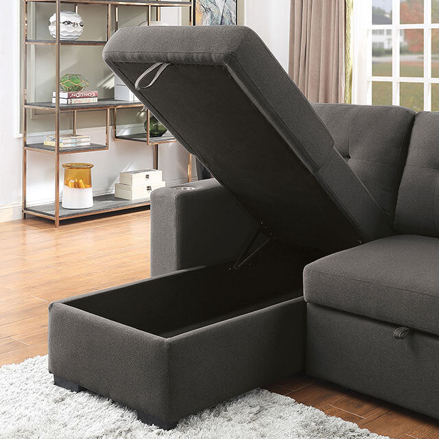  Furniture of America Sammy Fabric Sectional CM6069DG-SECT IMAGE 4