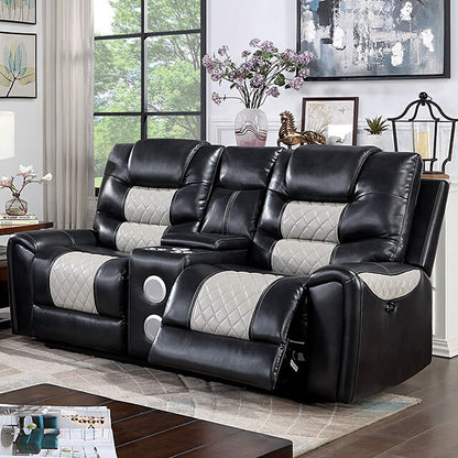  Furniture of America Leipzig Power Reclining Leatherette Loveseat CM6080-LV-PM IMAGE 1