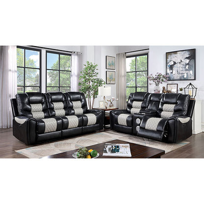  Furniture of America Leipzig Power Reclining Leatherette Loveseat CM6080-LV-PM IMAGE 2