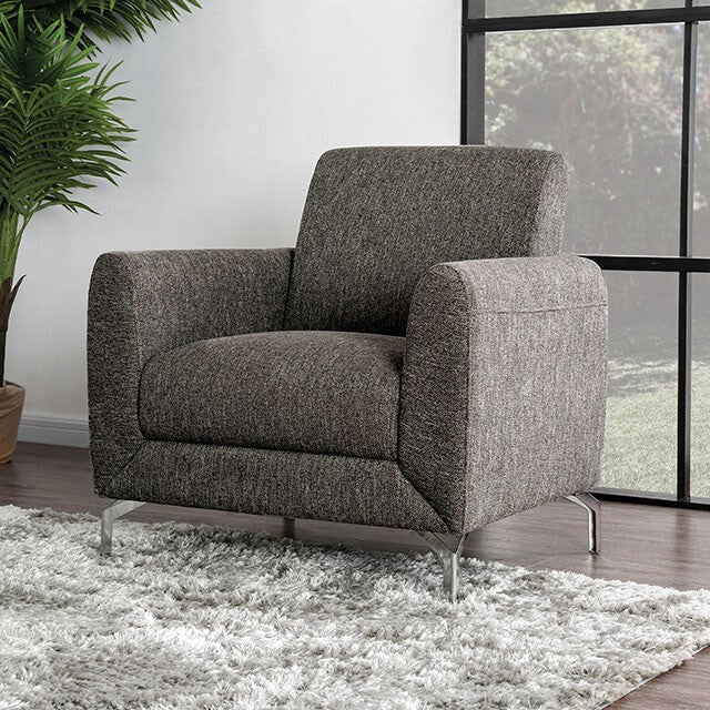  Furniture of America Lauritz Stationary Fabric Chair CM6088BR-CH-VN IMAGE 1