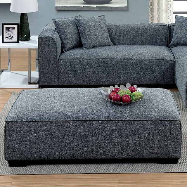  Furniture of America Jaylene Fabric Ottoman CM6120-OT-VN IMAGE 2