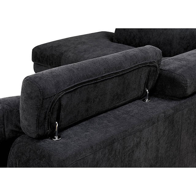  Furniture of America Foreman Fabric Sectional CM6124BK-SECT-VN IMAGE 3