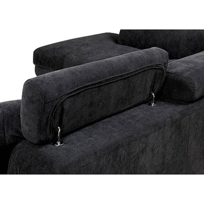 Furniture of America Foreman Fabric Sectional CM6124BK-SECT-VN IMAGE 3
