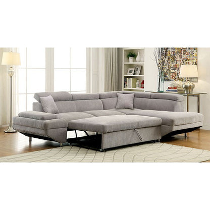  Furniture of America Foreman Fabric Sectional CM6124GY-SECT-VN IMAGE 4