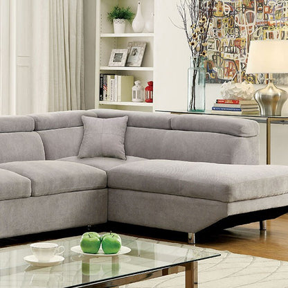  Furniture of America Foreman Fabric Sectional CM6124GY-SECT-VN IMAGE 6
