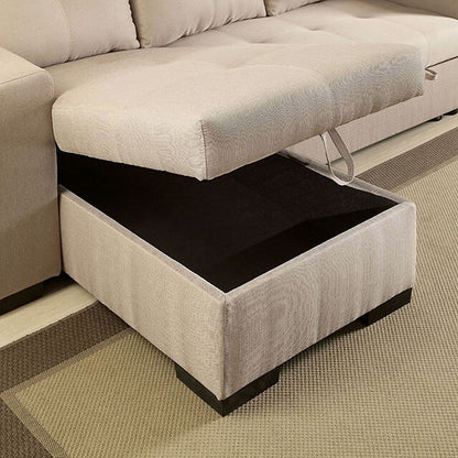  Furniture of America Denton Fabric Sectional CM6149IV-SET-VN IMAGE 5