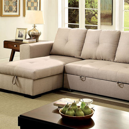  Furniture of America Denton Fabric Sectional CM6149IV-SET-VN IMAGE 7