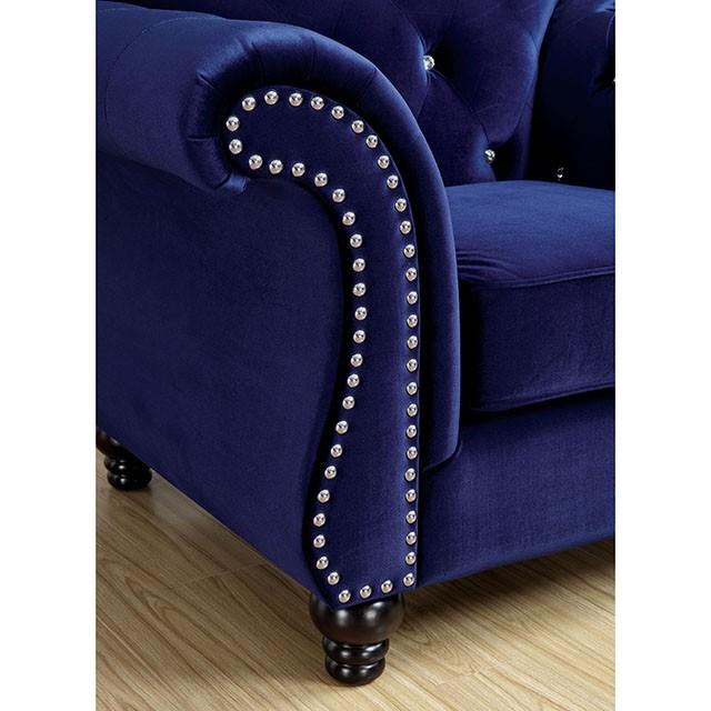  Furniture of America Jolanda Stationary Fabric Sofa CM6159BL-SF-VN IMAGE 3