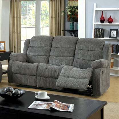  Furniture of America Millville Reclining Fabric Sofa CM6173GY-SF IMAGE 3