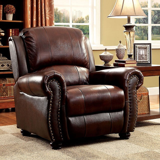  Furniture of America Turton Stationary Leather Match Chair CM6191CH IMAGE 1