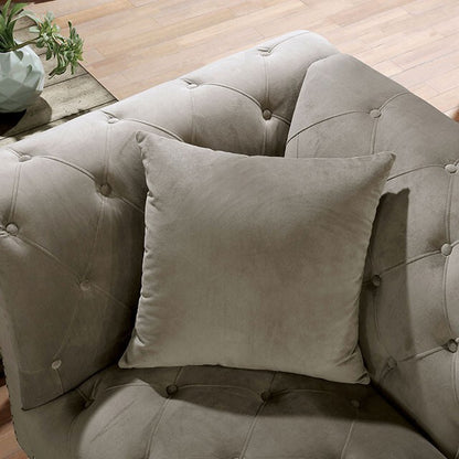  Furniture of America Louella Stationary Fabric Loveseat CM6210GY-LV IMAGE 5