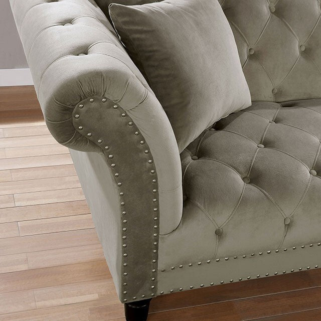 Furniture of America Louella Stationary Fabric Sofa CM6210GY-SF IMAGE 4
