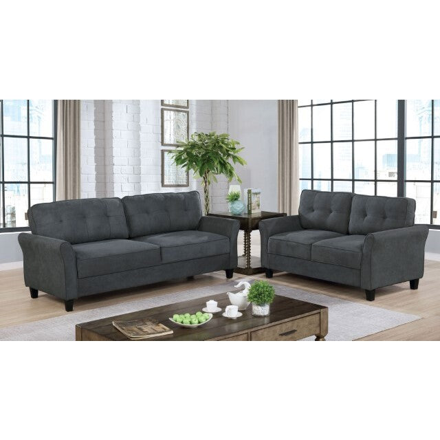  Furniture of America Alissa Stationary Fabric Sofa CM6213GY-SF IMAGE 2