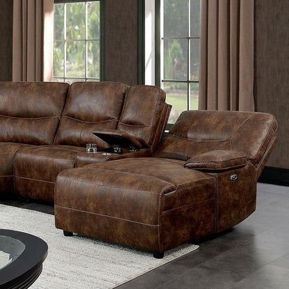  Furniture of America Chantelle CM6229BR-SECT Power Sectional IMAGE 1