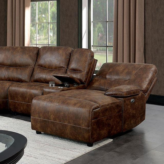  Furniture of America Chantelle CM6229BR-SECT Power Sectional IMAGE 1