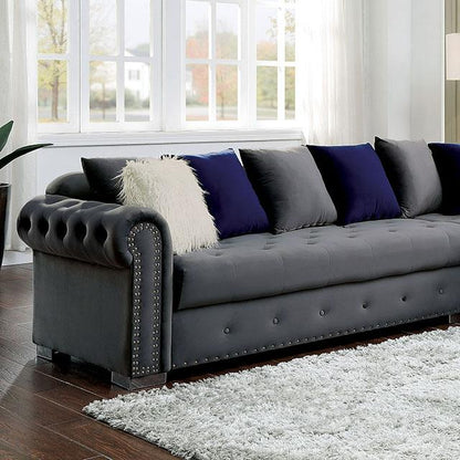  Furniture of America Wilmington Fabric Sectional CM6239GY-SECT IMAGE 1