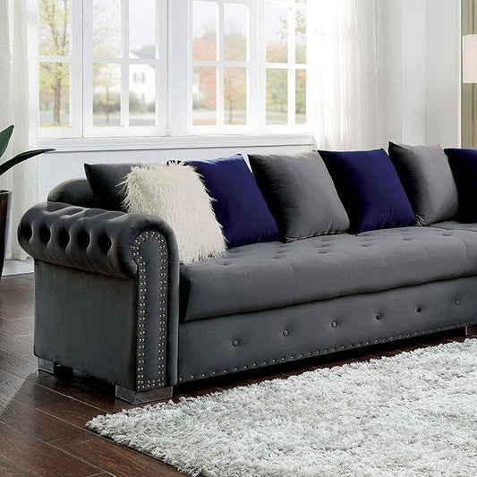  Furniture of America Wilmington Fabric Sectional CM6239GY-SECT IMAGE 1
