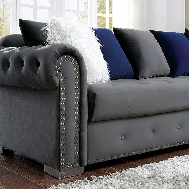  Furniture of America Wilmington Fabric Sectional CM6239GY-SECT IMAGE 3