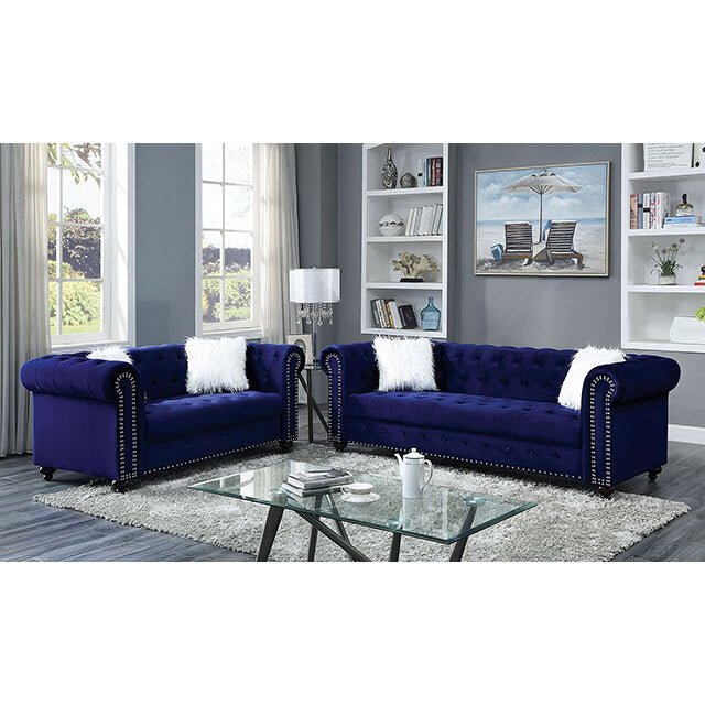  Furniture of America Giacomo Stationary Fabric Chair CM6240BL-CH-PK IMAGE 2