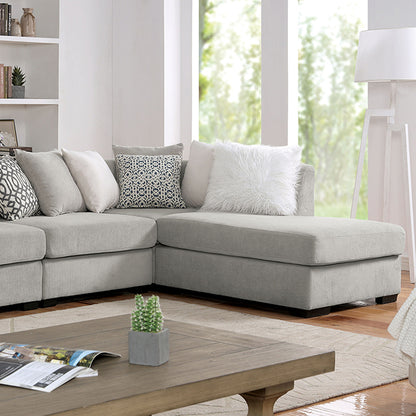  Furniture of America Leandra Fabric Sectional CM6258LG-SECT IMAGE 1