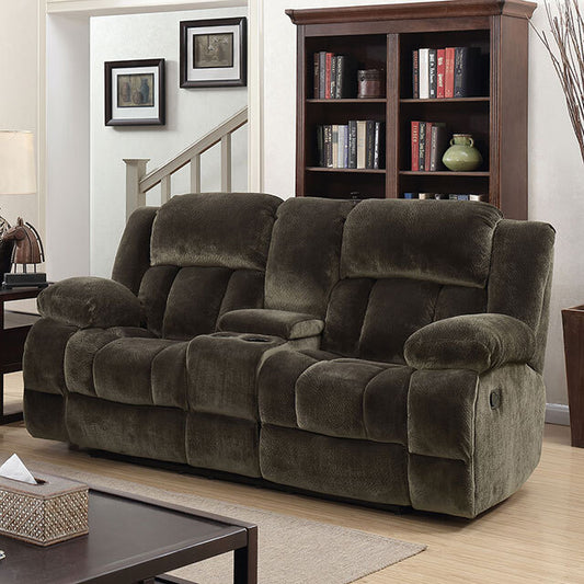 Furniture of America Sadhbh Reclining Fabric Loveseat CM6283-LV-VN IMAGE 1