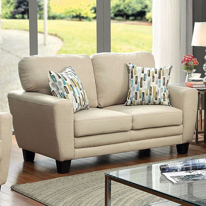  Furniture of America Saffron Stationary Fabric Loveseat CM6286BG-LV IMAGE 2