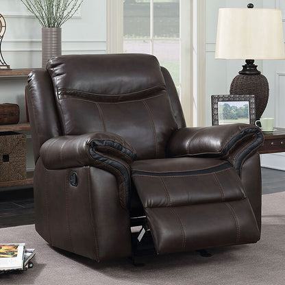  Furniture of America Chenai Leather Look Recliner CM6297-CH-VN IMAGE 8