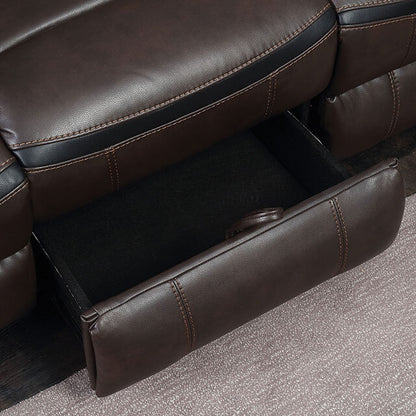 Furniture of America Chenai Reclining Leather Look Sofa CM6297-SF-VN IMAGE 6