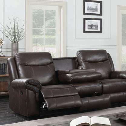  Furniture of America Chenai Reclining Leather Look Sofa CM6297-SF-VN IMAGE 8