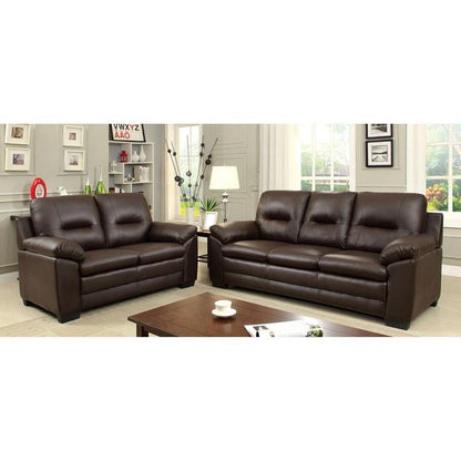  Furniture of America Parma Stationary Leather Look Chair CM6324BR-CH IMAGE 1