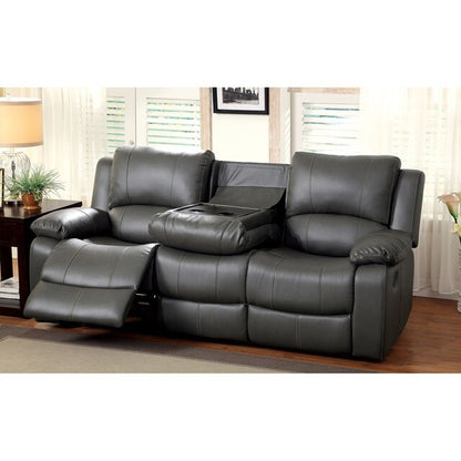  Furniture of America Sarles Reclining Bonded Leather Match Sofa CM6326-SF IMAGE 2