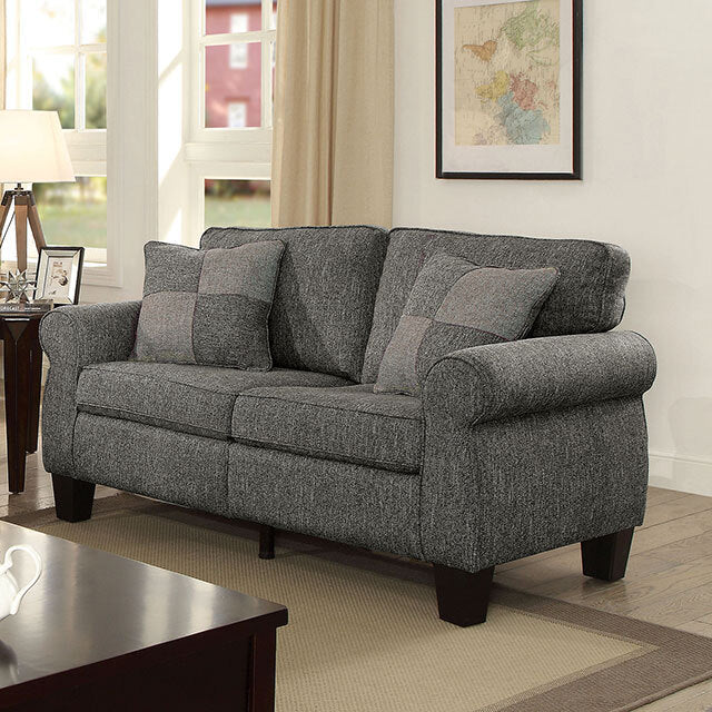  Furniture of America Rhian Stationary Fabric Loveseat CM6328GY-LV-VN IMAGE 3