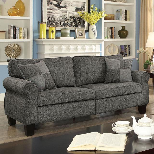  Furniture of America Rhian Stationary Fabric Sofa CM6328GY-SF-VN IMAGE 3