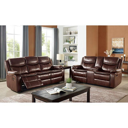  Furniture of America Jeanna Reclining Leather Look Sofa CM6343-SF IMAGE 2