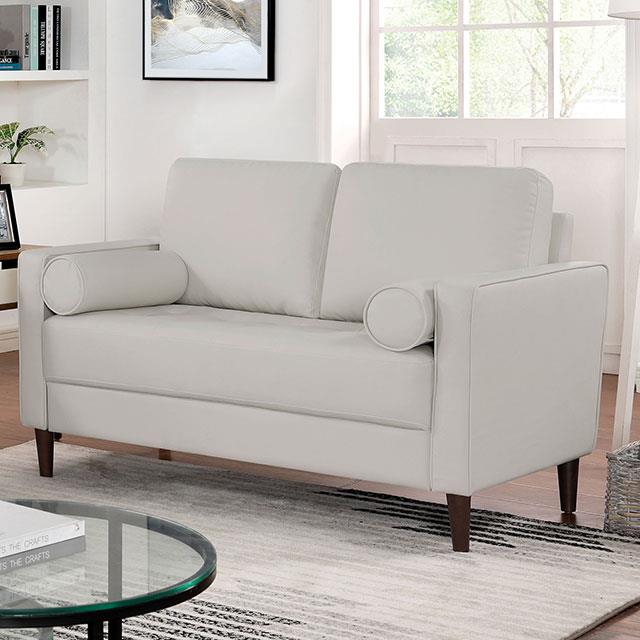 Furniture of America Horgen CM6452WH-LV Loveseat IMAGE 1